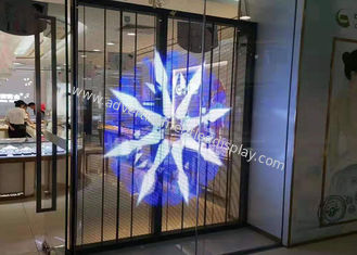 Pantalla LED transparente 1200cd de la ventana de cristal de 60 Rgb para la pared constructiva