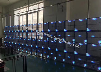 Display LED transparente de aluminio montado en la pared de color completo RGB 256 x 256 píxeles