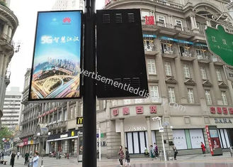 tablero de publicidad de la pantalla LED 320x160 TUV poste de poste ligero de calle 6000cd/Sqm