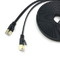 Cable al aire libre negro del cable SASO Gigabit Ethernet del conector de la red