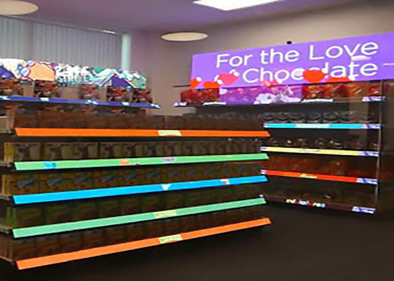 Pantalla LED comercial del estante 800cd